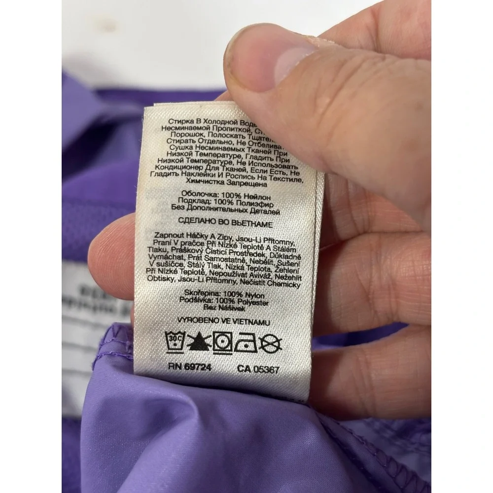 Columbia Kids Purple Switchback Lightweight Hooded Windbreaker Jacket XS 6/6X